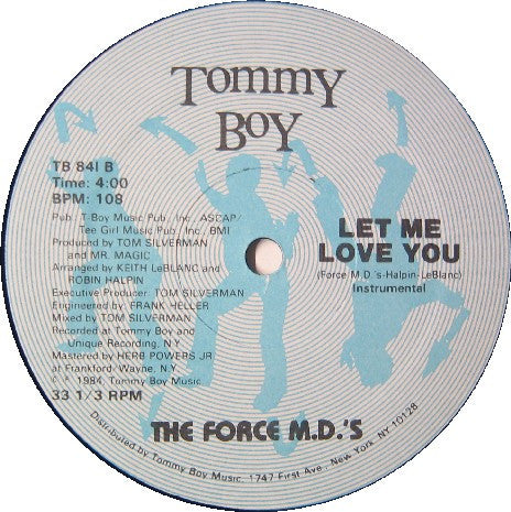Force MD's - Let Me Love You (Vinyl, 12", 33 ⅓ RPM) Very Good Plus (VG+) / Very Good Plus (VG+)