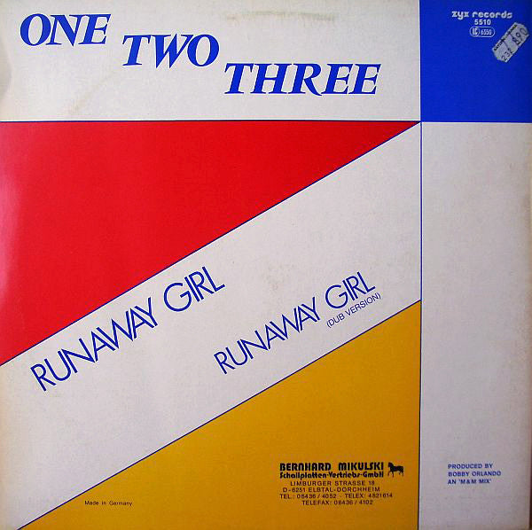 One-Two-Three - Runaway Girl (Vinyl, 12", Maxi-Single) Very Good (VG) / Good Plus (G+)