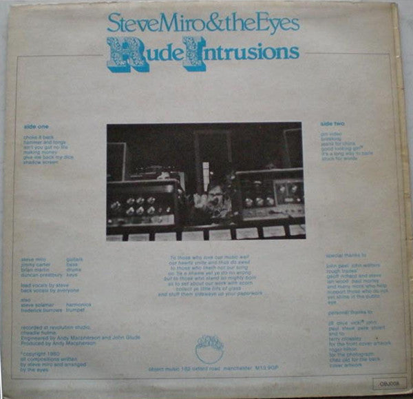 Steve Miro - Rude Intrusions (Vinyl, LP, Album) Very Good (VG) / Very Good Plus (VG+)
