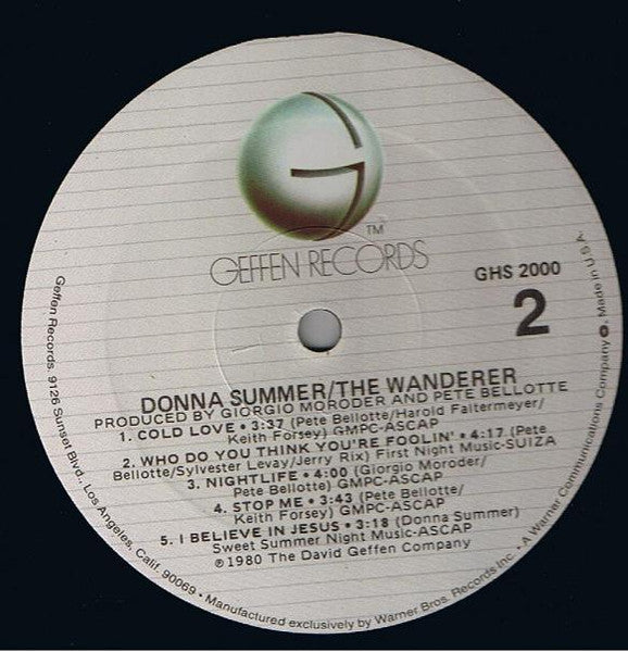 Donna Summer - The Wanderer (Vinyl, LP, Album) Good Plus (G+) / Very Good (VG)