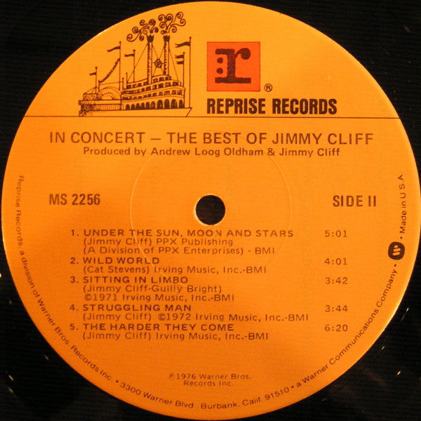 Jimmy Cliff - In Concert - The Best Of Jimmy Cliff (Vinyl, LP, Album) Very Good (VG) / Very Good Plus (VG+)