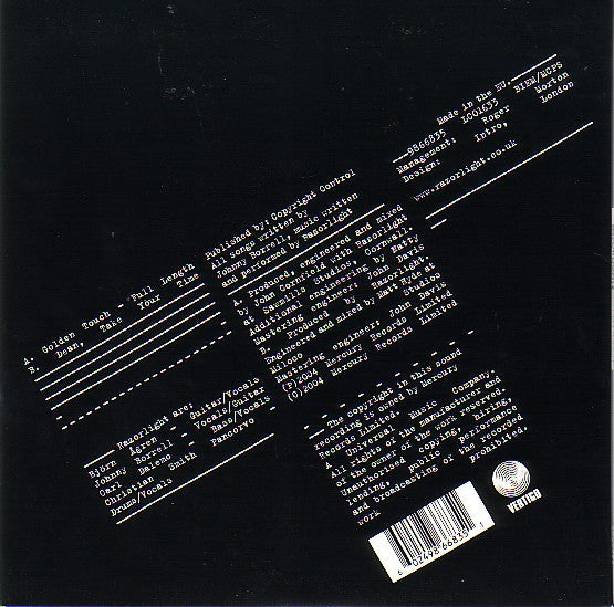 Razorlight - Golden Touch (Vinyl, 7", 45 RPM, Single, Limited Edition, Numbered) Very Good Plus (VG+) / Very Good Plus (VG+)