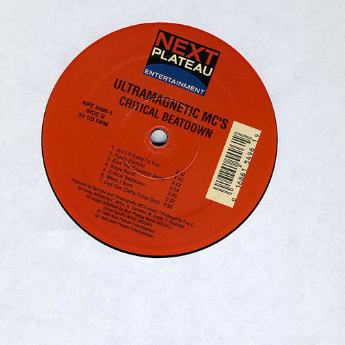 Ultramagnetic MC's - Critical Beatdown (Vinyl, LP, Album, Reissue) Mint (M) / Mint (M)