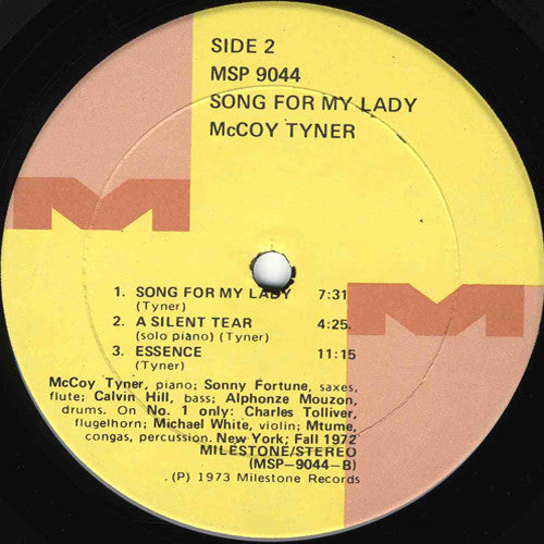 McCoy Tyner - Song For My Lady (Vinyl, LP, Album) Very Good (VG) / Good Plus (G+)