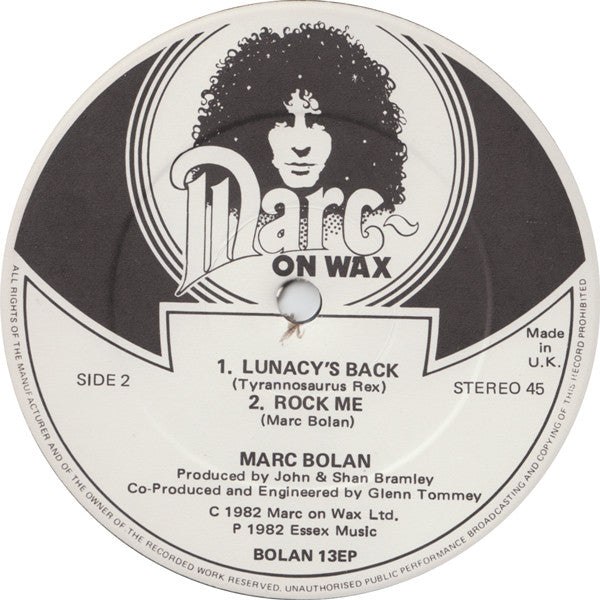 Marc Bolan - Mellow Love (Vinyl, 12", 45 RPM, EP, Stereo) Very Good (VG) / Very Good Plus (VG+)