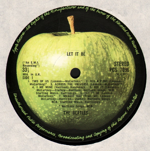 The Beatles - Let It Be (Vinyl, LP, Album, Repress, Stereo) Very Good Plus (VG+) / Very Good (VG)