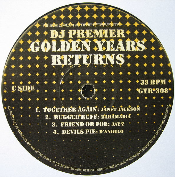 DJ Premier - Golden Years Returns (2xVinyl, LP, Compilation, Unofficial Release) Good Plus (G+) / Very Good (VG)