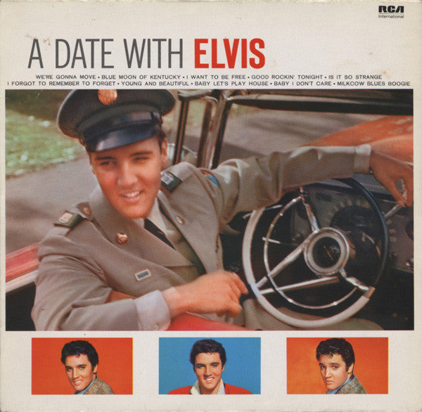 Elvis Presley - A Date With Elvis (Vinyl, LP, Compilation, Reissue, Mono) Very Good Plus (VG+) / Very Good (VG)