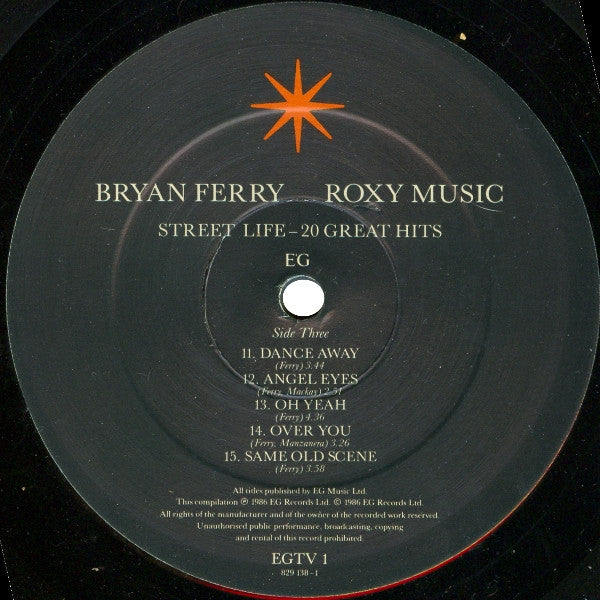 Bryan Ferry - Street Life - 20 Great Hits (2xVinyl, LP, Compilation, Remastered) Very Good (VG) / Very Good (VG)