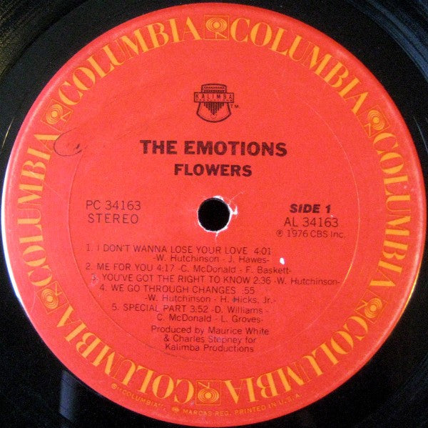 The Emotions - Flowers (Vinyl, LP, Album, Stereo) Good Plus (G+) / Very Good (VG)