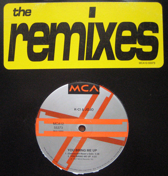 K-Ci & JoJo - You Bring Me Up (The Remixes) (Vinyl, 12") Very Good Plus (VG+) / Very Good Plus (VG+)