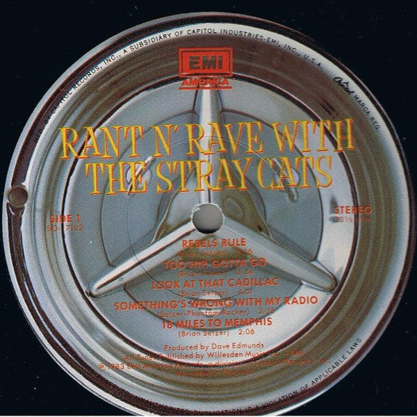 Stray Cats - Rant N' Rave With The Stray Cats (Vinyl, LP, Album) Very Good (VG) / Very Good Plus (VG+)