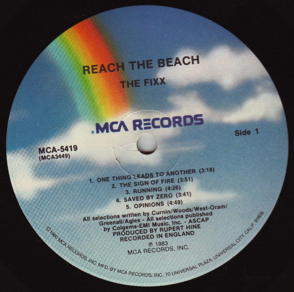 The Fixx - Reach The Beach (Vinyl, LP, Album, Stereo) Very Good Plus (VG+) / Very Good (VG)