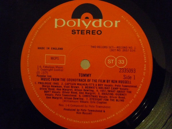 Various - Tommy (Original Soundtrack Recording) (2xVinyl, LP, Album) Very Good Plus (VG+) / Very Good (VG)