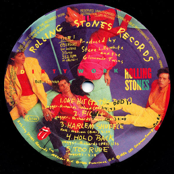 The Rolling Stones - Dirty Work (Vinyl, LP, Album, Stereo) Very Good Plus (VG+) / Very Good (VG)