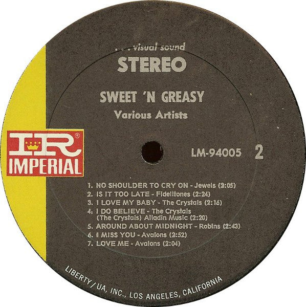 Various - Rhythm 'N' Blues Vol. 2: Sweet N' Greasy (Vinyl, LP, Compilation, Stereo) Very Good (VG) / Very Good (VG)