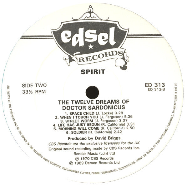 Spirit (8) - Twelve Dreams Of Dr. Sardonicus (Vinyl, LP, Album, Reissue) Near Mint (NM or M-) / Very Good Plus (VG+)