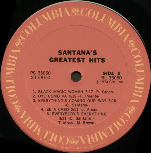 Santana - Santana's Greatest Hits (Vinyl, LP, Compilation, Stereo) Very Good (VG) / Very Good (VG)