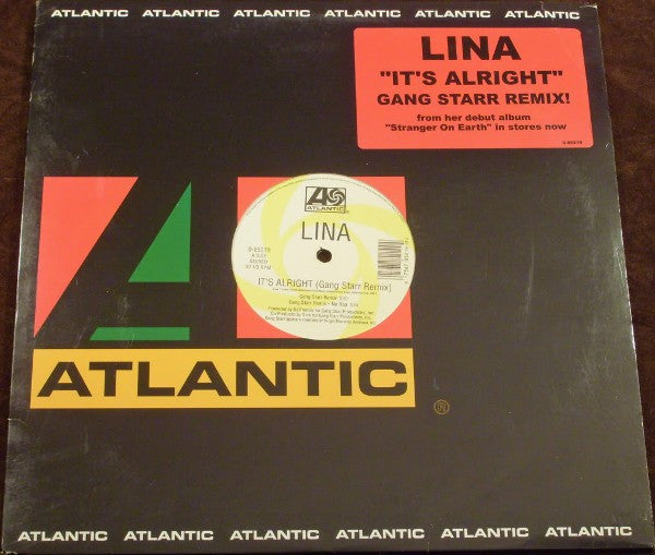Lina - It's Alright (Gang Starr Remix) (Vinyl, 12", 33 ⅓ RPM) Very Good Plus (VG+) / Very Good Plus (VG+)