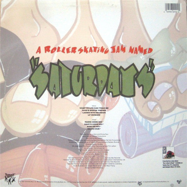 De La Soul - A Roller Skating Jam Named "Saturdays" (Vinyl, 12", 33 ⅓ RPM, Maxi-Single) Very Good (VG) / Very Good (VG)