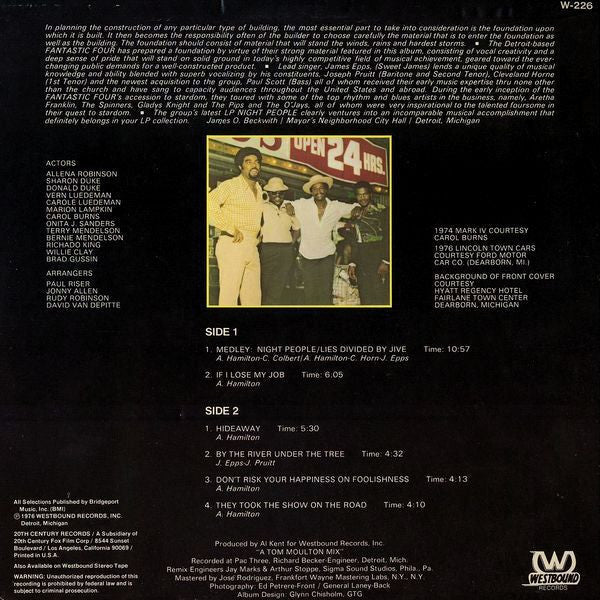 Fantastic Four - Night People (Vinyl, LP, Album, Stereo) Good Plus (G+) / Good (G)