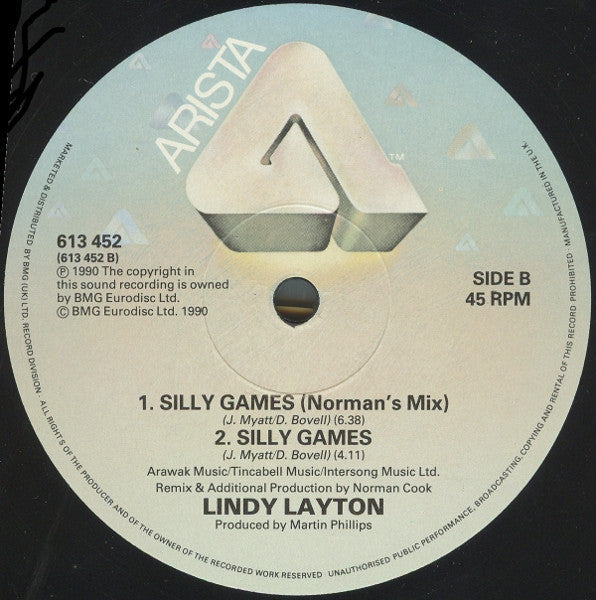 Lindy Layton - Silly Games (Vinyl, 12", 45 RPM) Very Good (VG) / Very Good Plus (VG+)