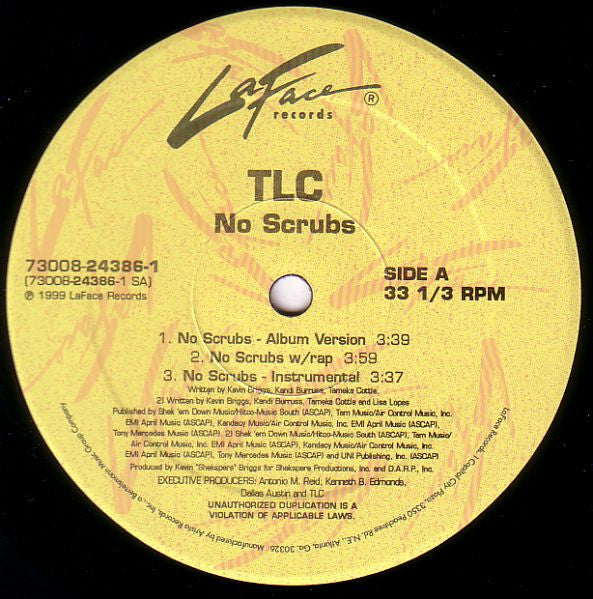 TLC - No Scrubs (Vinyl, 12", 33 ⅓ RPM) Mint (M) / Near Mint (NM or M-)