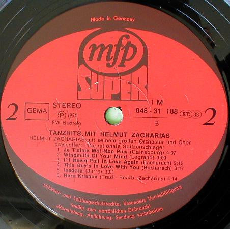 Helmut Zacharias Mit Seinem Großen Orchester Und Chor - Tanzhits Mit Helmut Zacharias (Vinyl, LP, Album, Reissue) Near Mint (NM or M-) / Good Plus (G+)