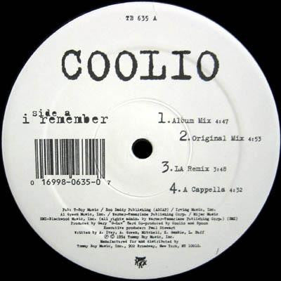 Coolio - I Remember (Vinyl, 12", 33 ⅓ RPM, Single)