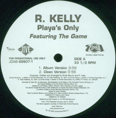 R. Kelly - Playa's Only (Vinyl, 12", Promo) Very Good Plus (VG+) / Very Good Plus (VG+)