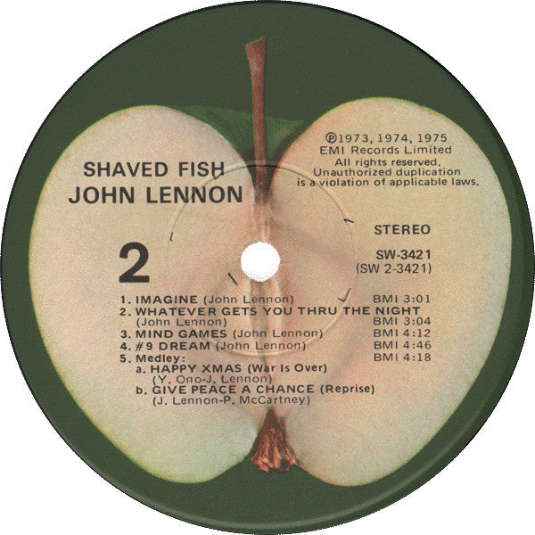 John Lennon - Shaved Fish (Vinyl, LP, Compilation, Stereo)