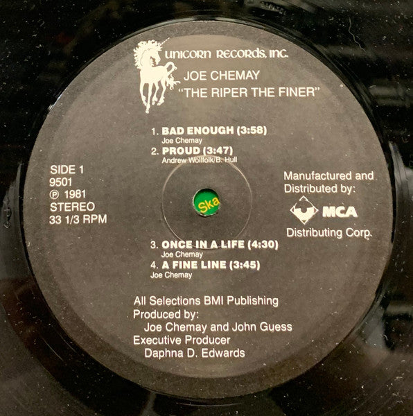 The Joe Chemay Band - The Riper The Finer (Vinyl, LP, Album) Very Good (VG) / Good Plus (G+)