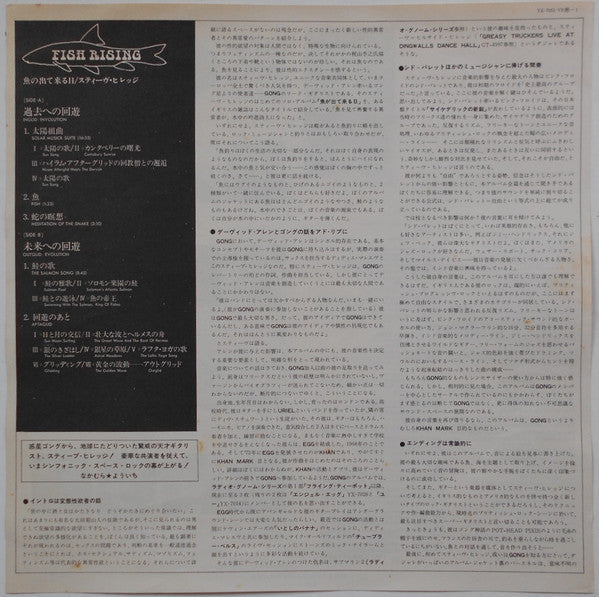 Steve Hillage - Fish Rising (Vinyl, LP, Album) Near Mint (NM or M-) / Very Good Plus (VG+)