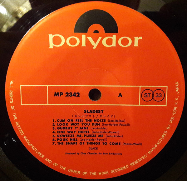 Slade - Sladest (Vinyl, LP, Compilation)