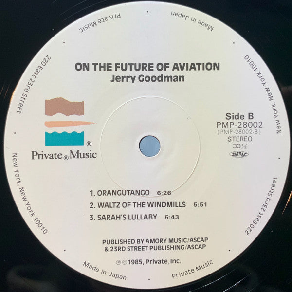 Jerry Goodman - On The Future Of Aviation (Vinyl, LP, Album, Stereo) Very Good Plus (VG+) / Good Plus (G+)