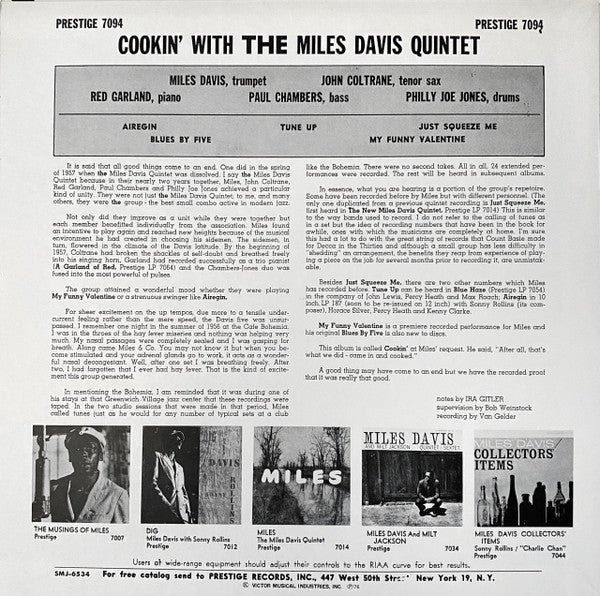 The Miles Davis Quintet - Cookin' With The Miles Davis Quintet (Vin...