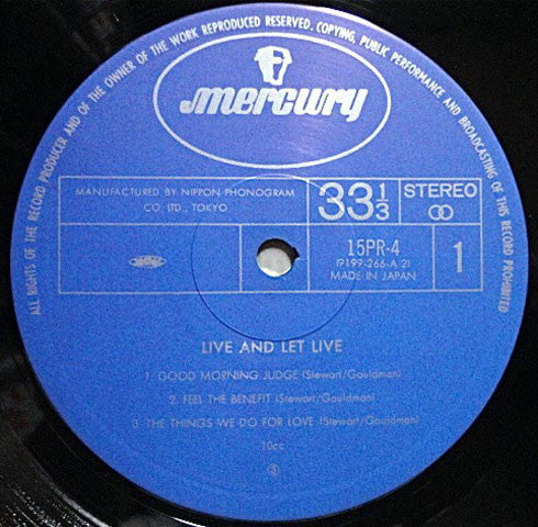 10cc - Live And Let Live (2xVinyl, LP, Album, Reissue) Near Mint (NM or M-) / Very Good Plus (VG+)