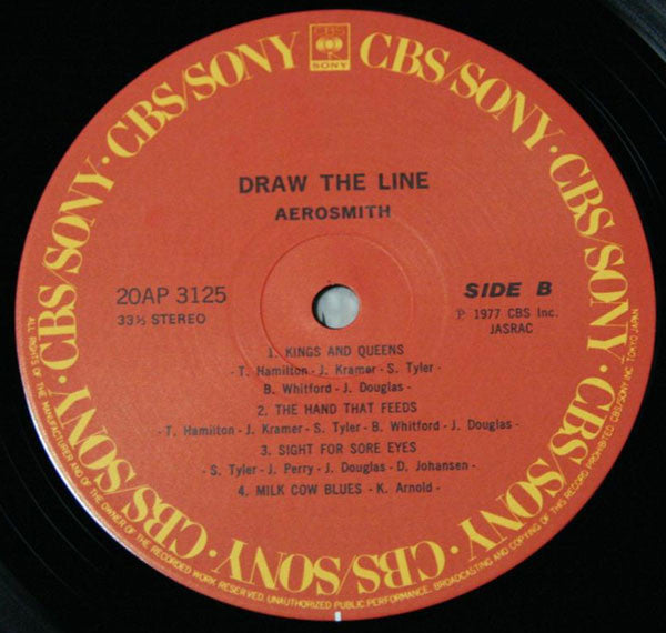 Aerosmith - Draw The Line (Vinyl, LP, Album, Reissue) Very Good (VG) / Good Plus (G+)