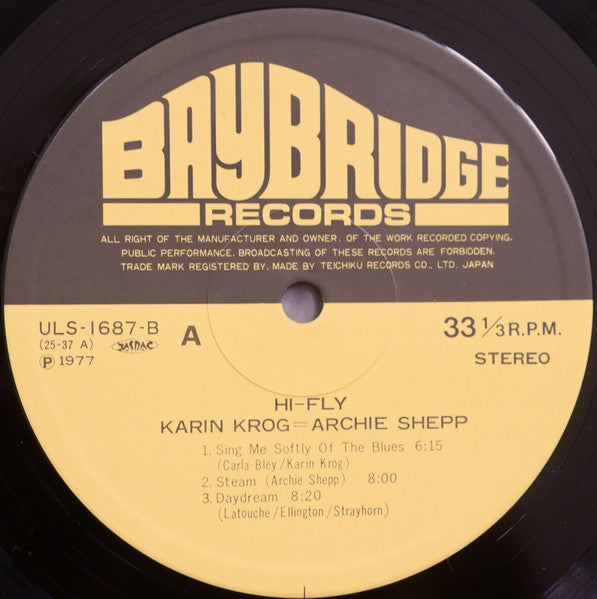 Karin Krog - Hi-Fly (Vinyl, LP, Album) Very Good Plus (VG+) / Very Good Plus (VG+)