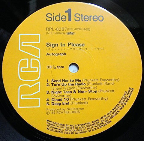 Autograph (2) - Sign In Please (Vinyl, LP, Album)