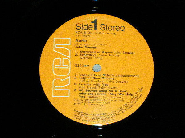 John Denver - Aerie (Vinyl, LP, Album, Reissue) Very Good Plus (VG+) / Very Good Plus (VG+)