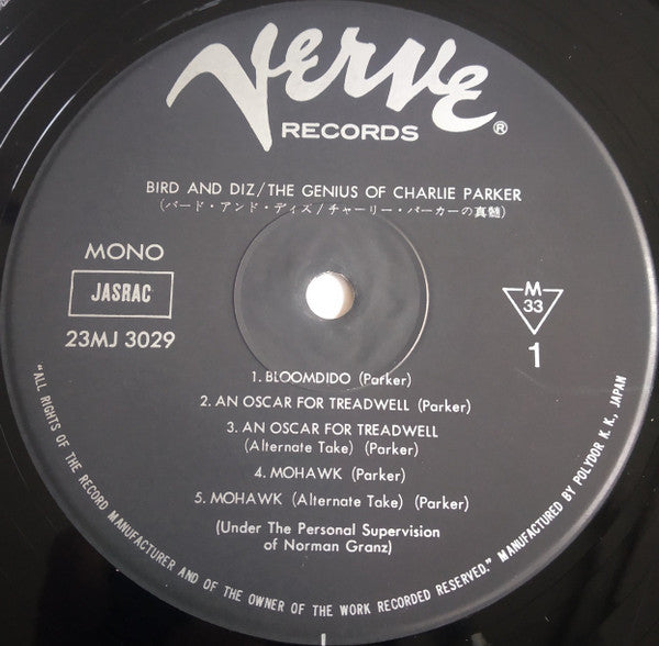 Bird (28) - The Genius Of Charlie Parker (Vinyl, LP, Album, Reissue, Mono) Very Good Plus (VG+) / Very Good Plus (VG+)