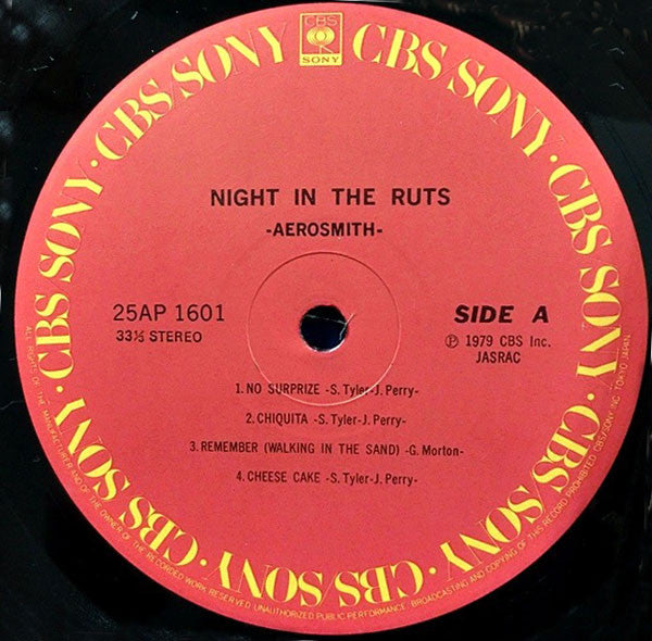 Aerosmith - Night In The Ruts (Vinyl, LP, Album)