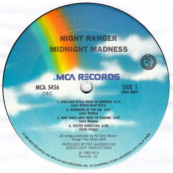 Night Ranger - Midnight Madness (Vinyl, LP, Album, Club Edition) Very Good Plus (VG+) / Very Good (VG)