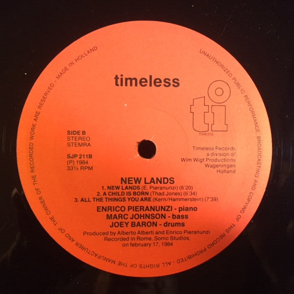 Enrico Pieranunzi Trio - New Lands (Vinyl, LP, Album) Very Good (VG) / Very Good Plus (VG+)