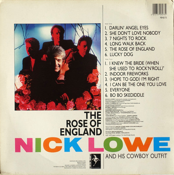 Nick Lowe And His Cowboy Outfit - The Rose Of England (Vinyl, LP, Reissue) Near Mint (NM or M-) / Very Good Plus (VG+)