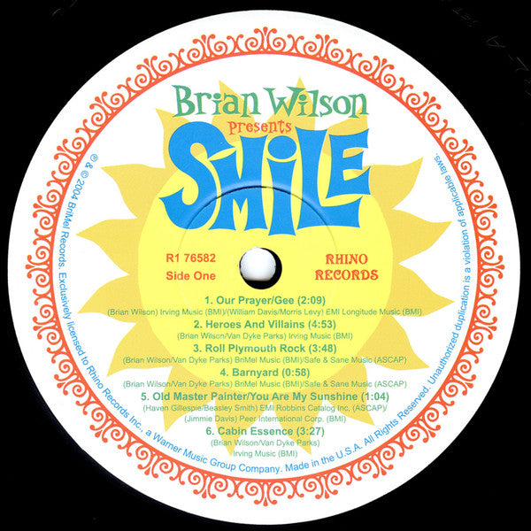 Brian Wilson - Brian Wilson Presents Smile (2xVinyl, LP, Album) Mint (M) / Mint (M)