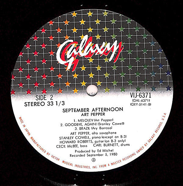 Art Pepper - One September Afternoon (Vinyl, LP, Album)