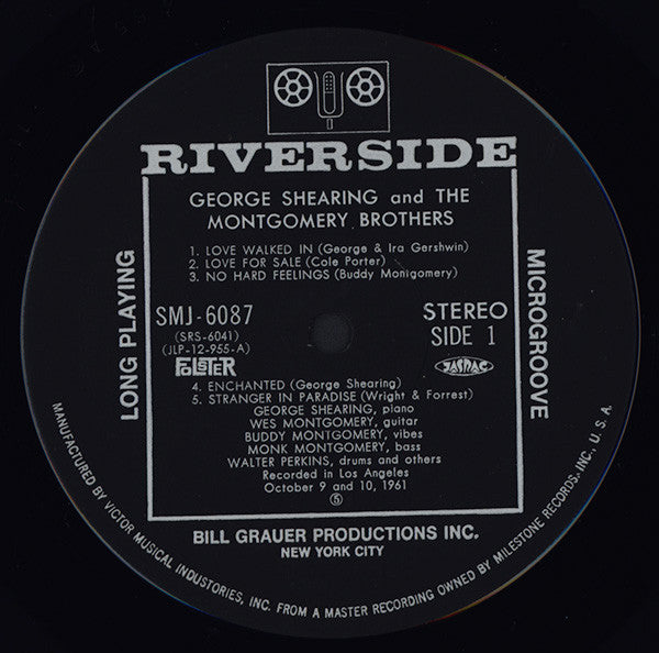 George Shearing - George Shearing And The Montgomery Brothers (Vinyl, LP, Album, Reissue, Stereo) Very Good Plus (VG+) / Very Good Plus (VG+)