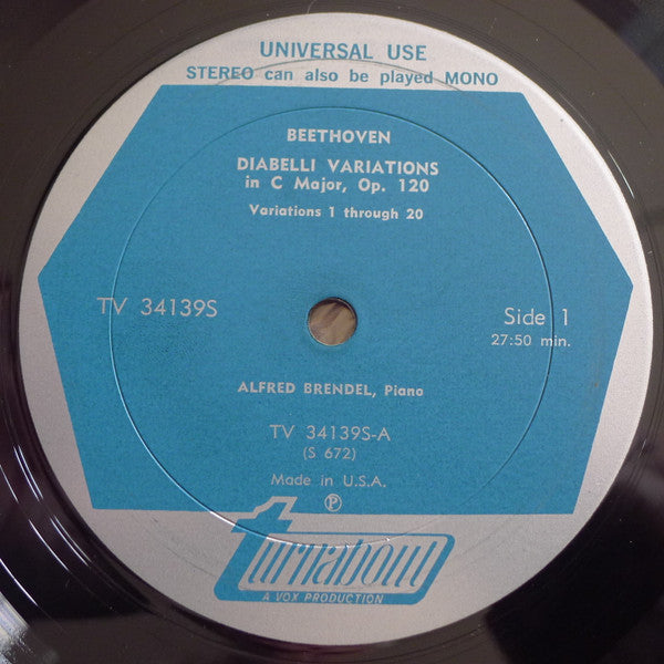 Ludwig Van Beethoven - Diabelli Variations (Vinyl, LP, Stereo) Very Good (VG) / Very Good Plus (VG+)